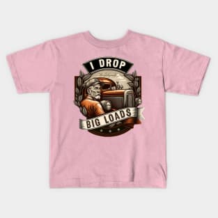 trucker gift,trucker dad gift idea,vintage gift for truck driver,husband trucker gifts Kids T-Shirt